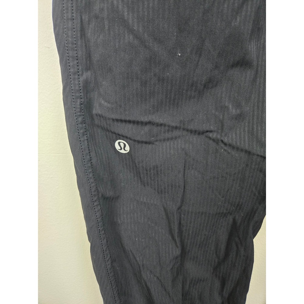 Lululemon Studio Jogger Black Pinstripe Textured Pants Size 4 Womens - Picture 10 of 14